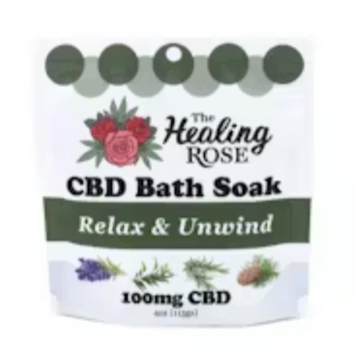 Photo of The Healing Rose Relax & Unwind CBD Bath Soak 100mg 4oz