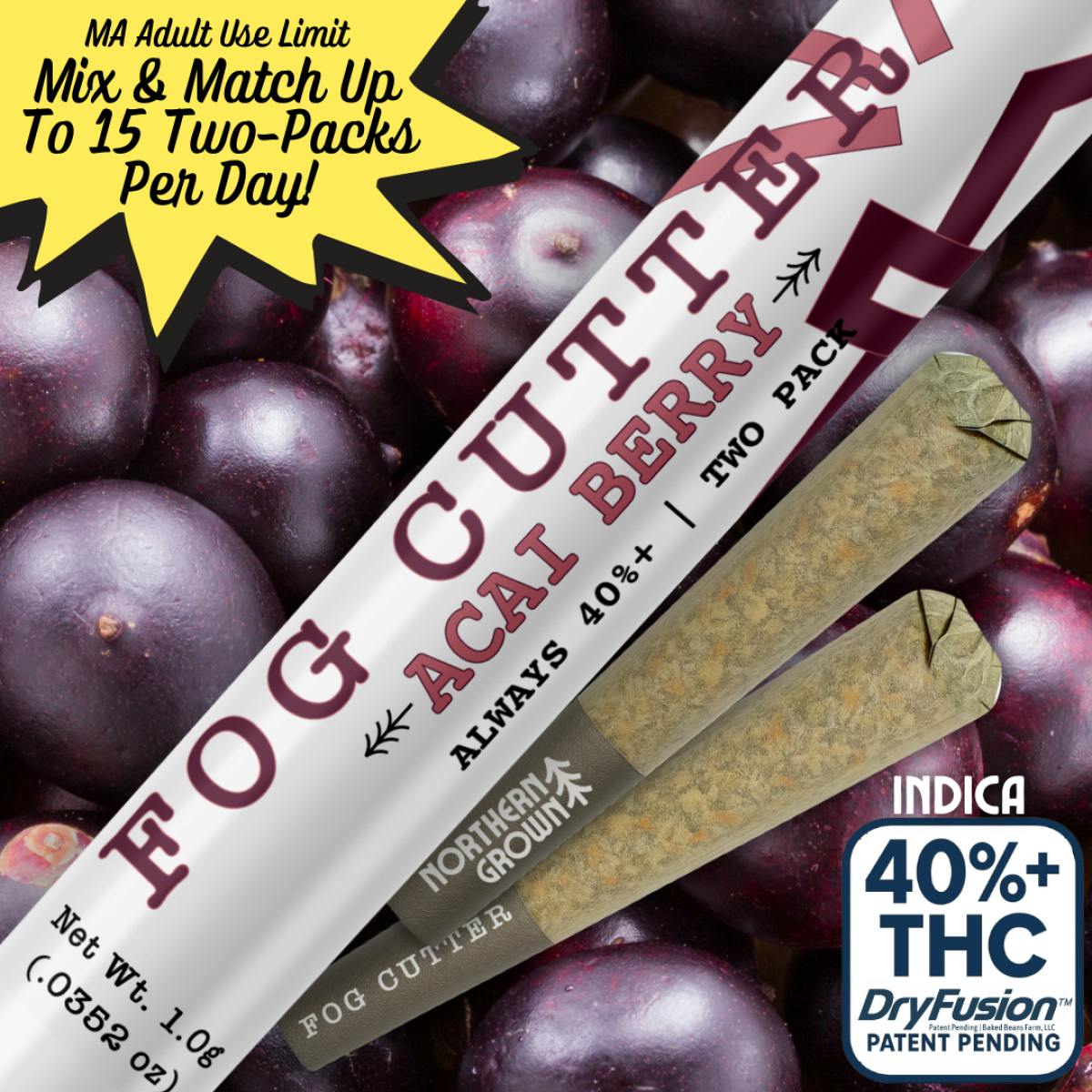 Product: Fog Cutter | Acai Berry | Infused Preroll - 0.5g/2pk