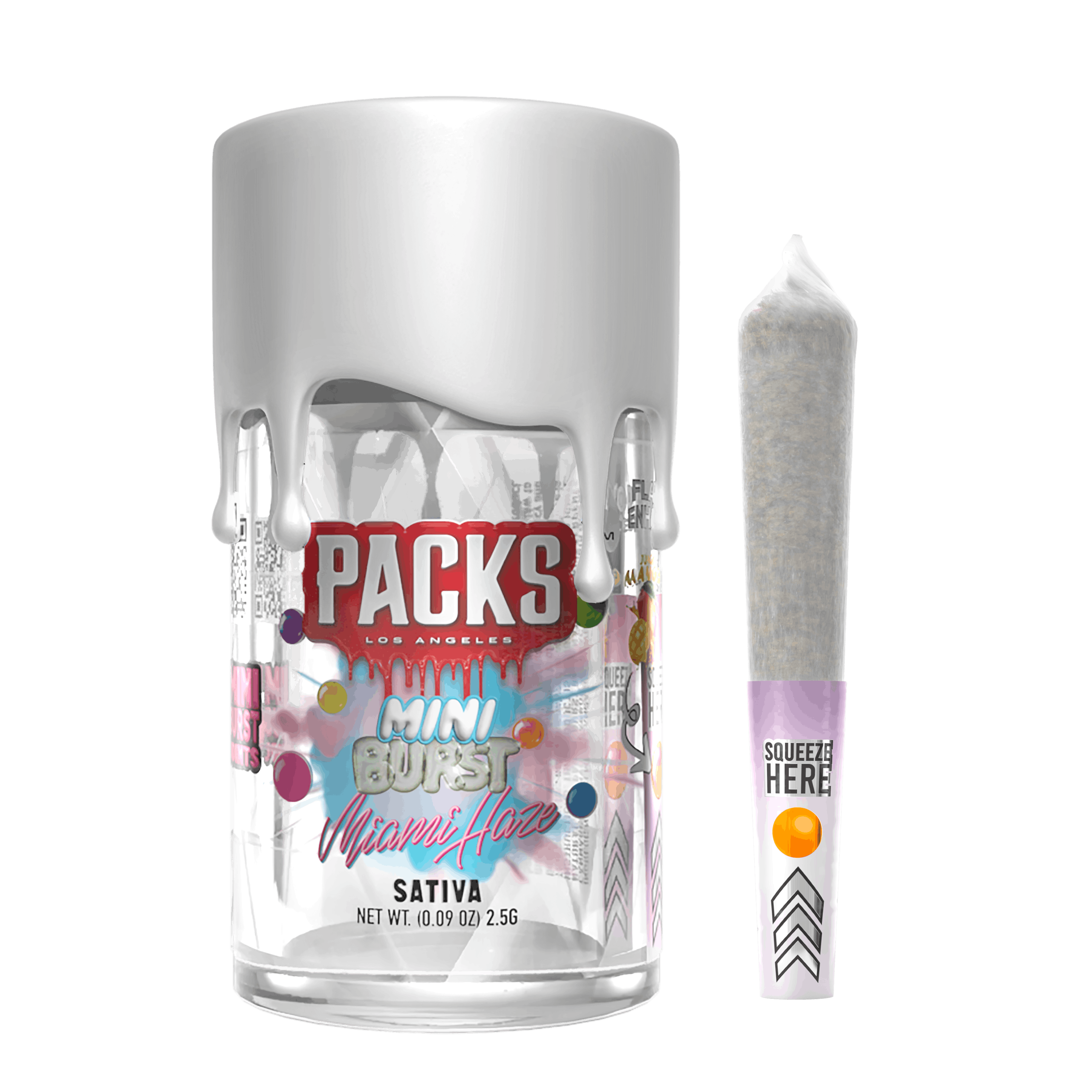 Packs Mini Bursts INFUSED 5pk pre-rolls - Miami Haze | Greener