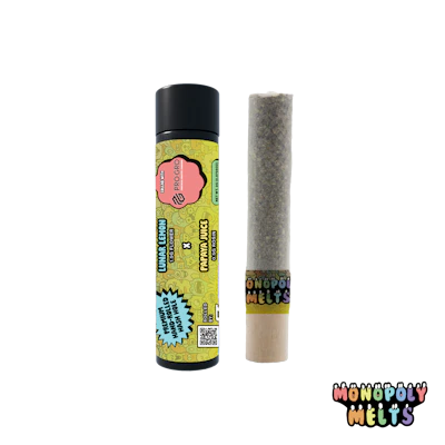 Monopoly Melts x GT - 2g Hash Rosin Infused Donut - Lunar Lemon x Papaya Juice - PRE_ROLLS by Monopoly Melts at King of Budz