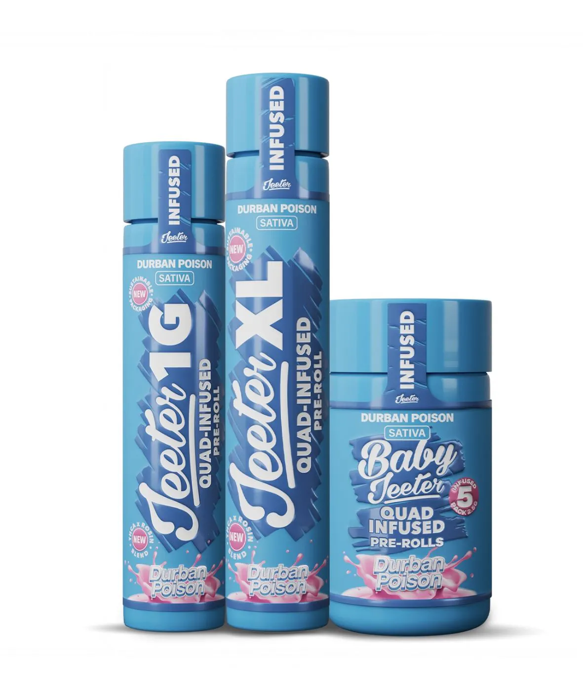 Blue ZKZ Baby Jeeter Infused Pre-Roll 5-pack | 2.5g | Herbana