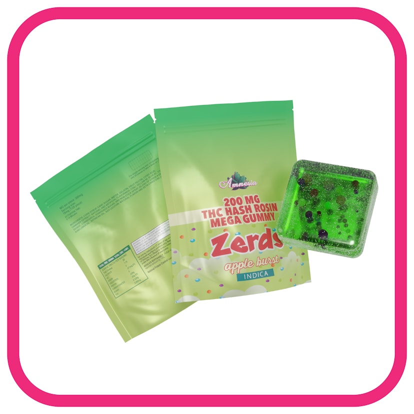 Zerds | 200mg Hash Rosin Single Gummy | Apple Burst