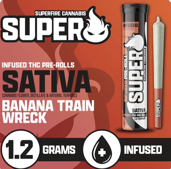 Superfire- Infused Preroll 1.2g- Banana Trainwreck