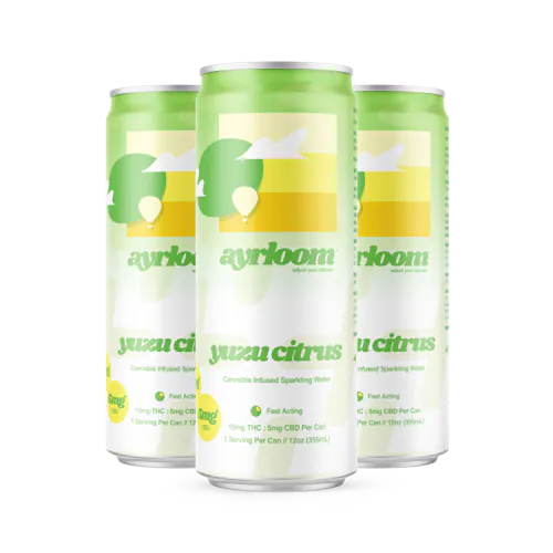 AYRLOOM ‘UP’ | YUZU CITRUS 2:1 (THC+CBD) | FAST ACTING BEVERAGE | 40MG(4PK)-1
