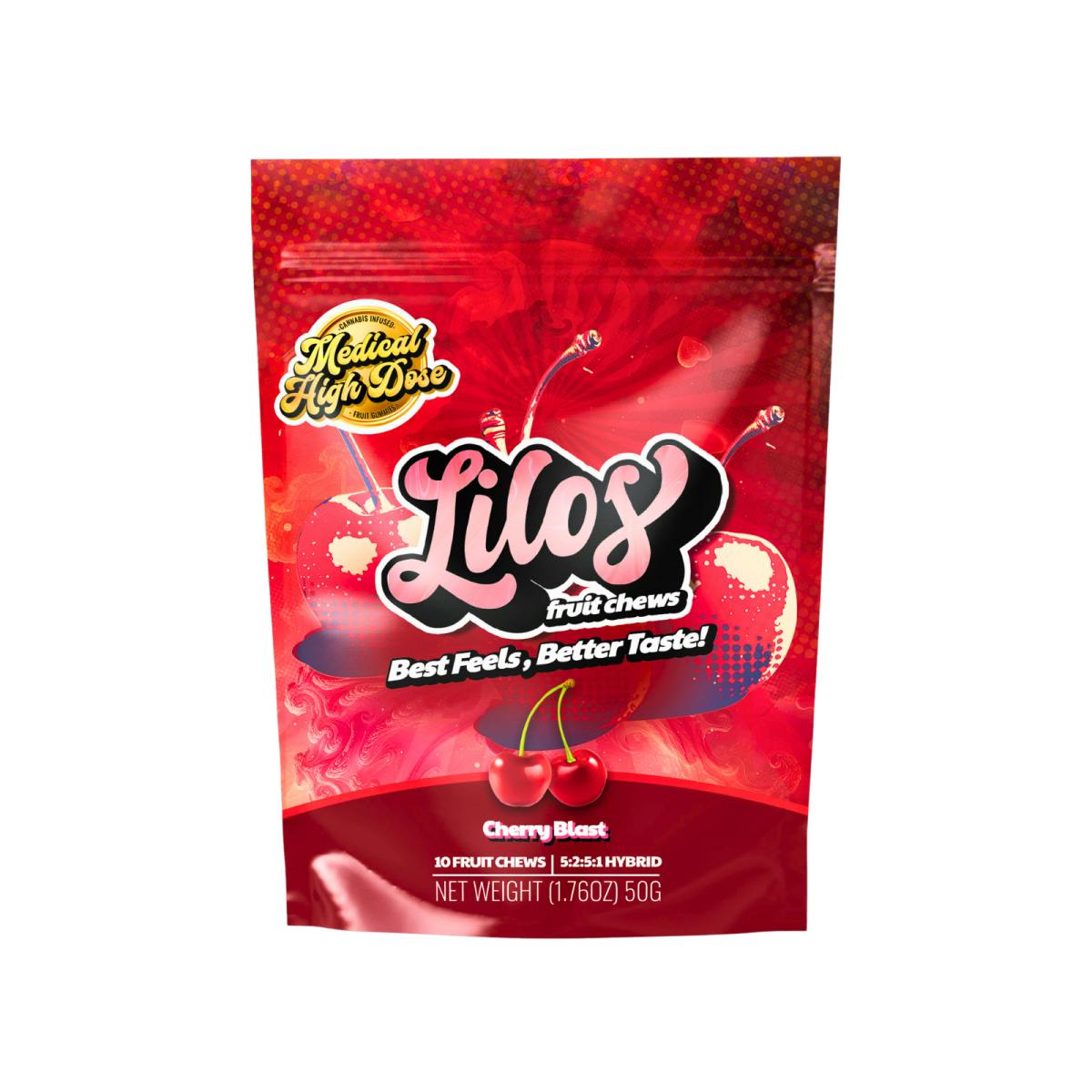 5:2:1 (THC:CBD:CBN) Sleepy Cherry Blast Fruit Chews 800mg 10pk MED
