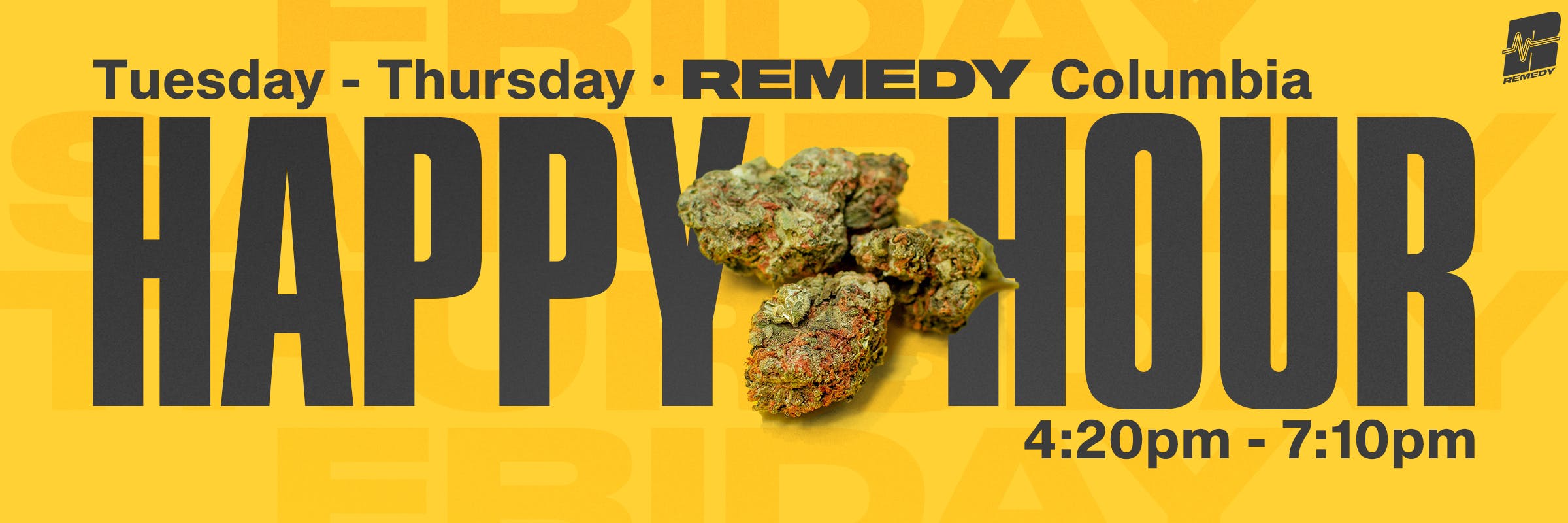 happy hour every tues-thursday at remedy columbia maryland 