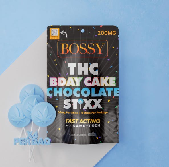 Product: Birthday Cake White Chocolate Stixx | 50mg x 4pk | Fast Acting Suckers | Motor City Cannabites