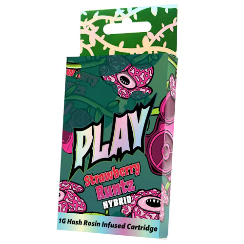 Play Strawberry Runtz Hash Rosin Infused Cartridge Rec-1