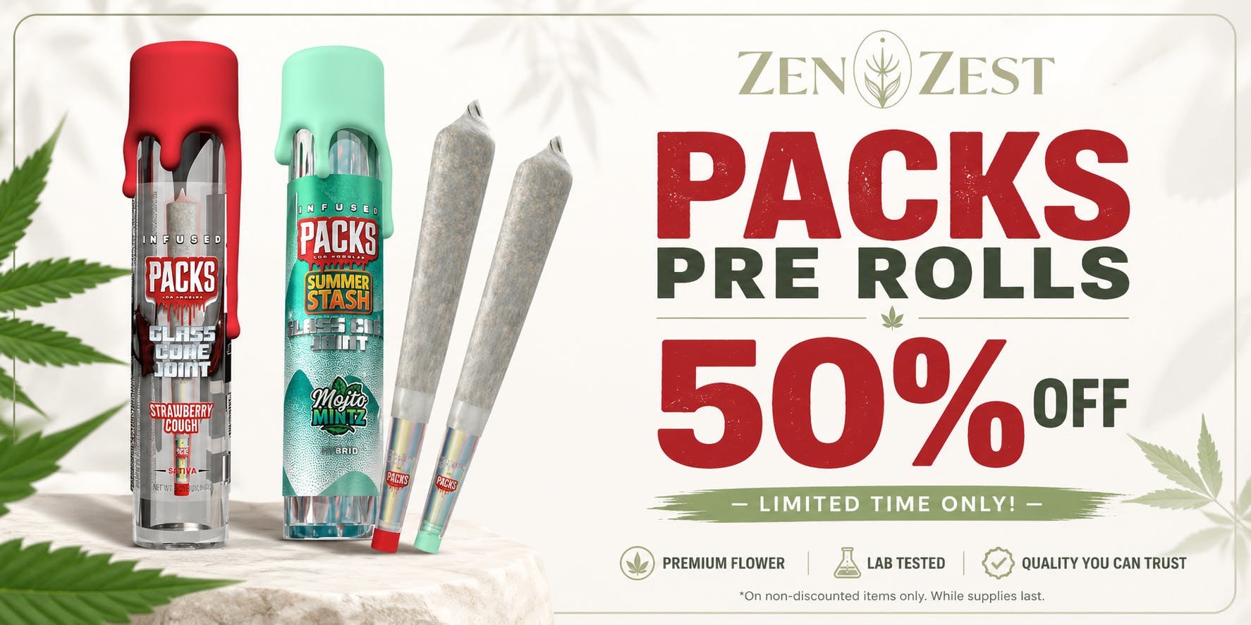 50% OFF PACKS Pre-Roll