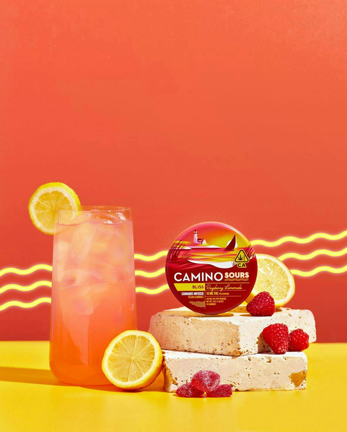 Camino Raspberry Lemonade Gummies 100mg 10pk
