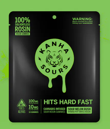 Sour Melon Rush Rosin Sours Gummies 10-pack-1