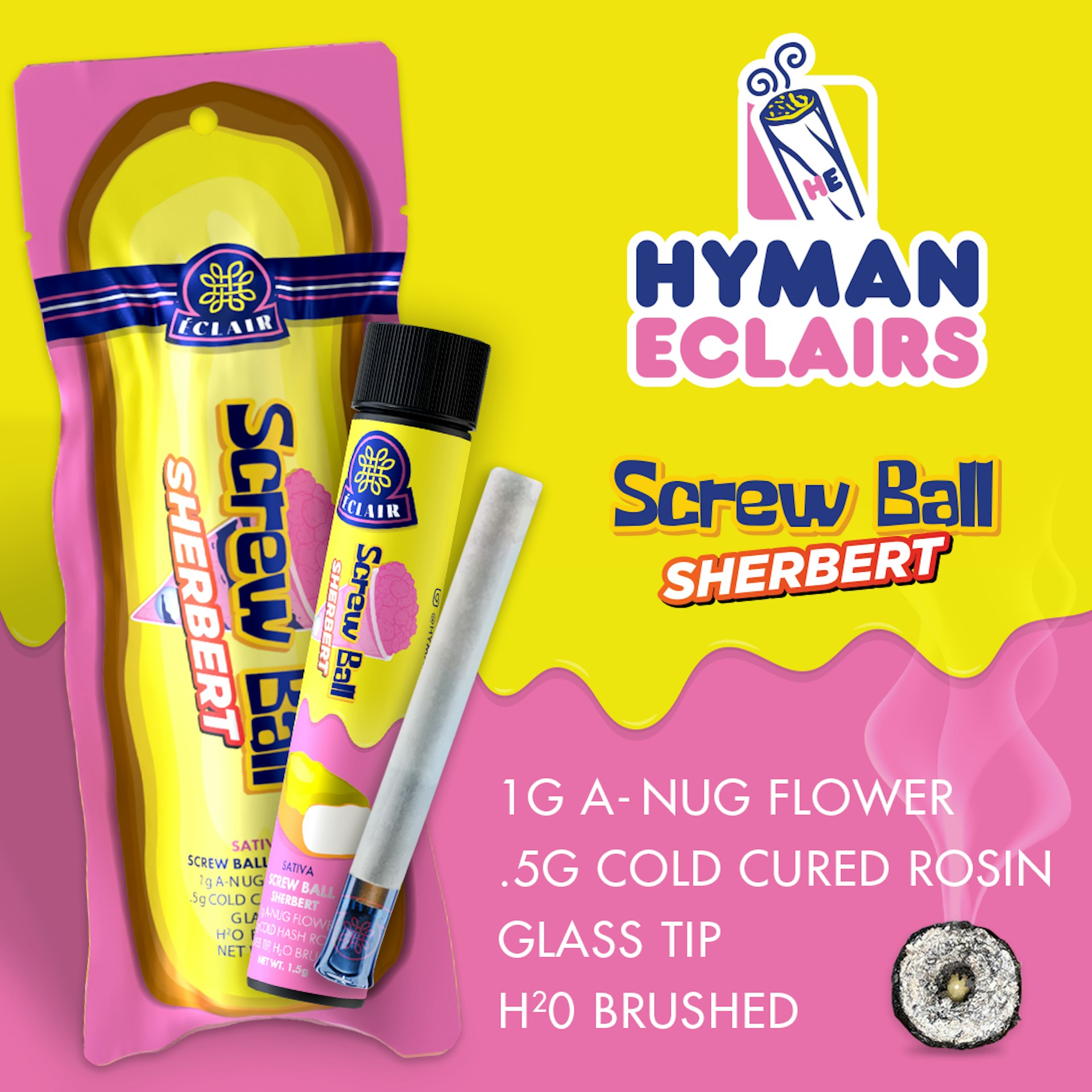 Hyman Eclair - Screwball Sherb Infused 1.5G Pre-Roll
