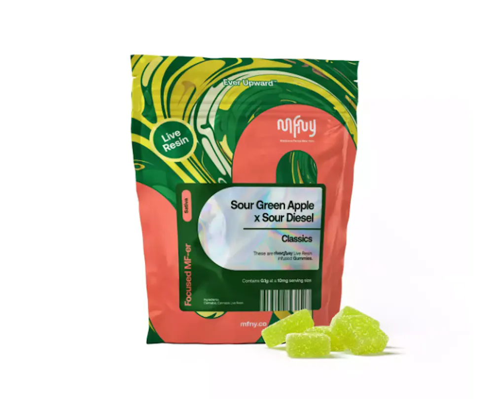 Product MFNY - Sour Green Apple x Sour D - 100mg - Live Resin Gummies
