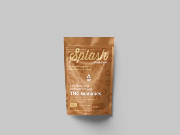 Product: Splash | Orange Pineapple Live Resin Distillate Gummies | 200mg