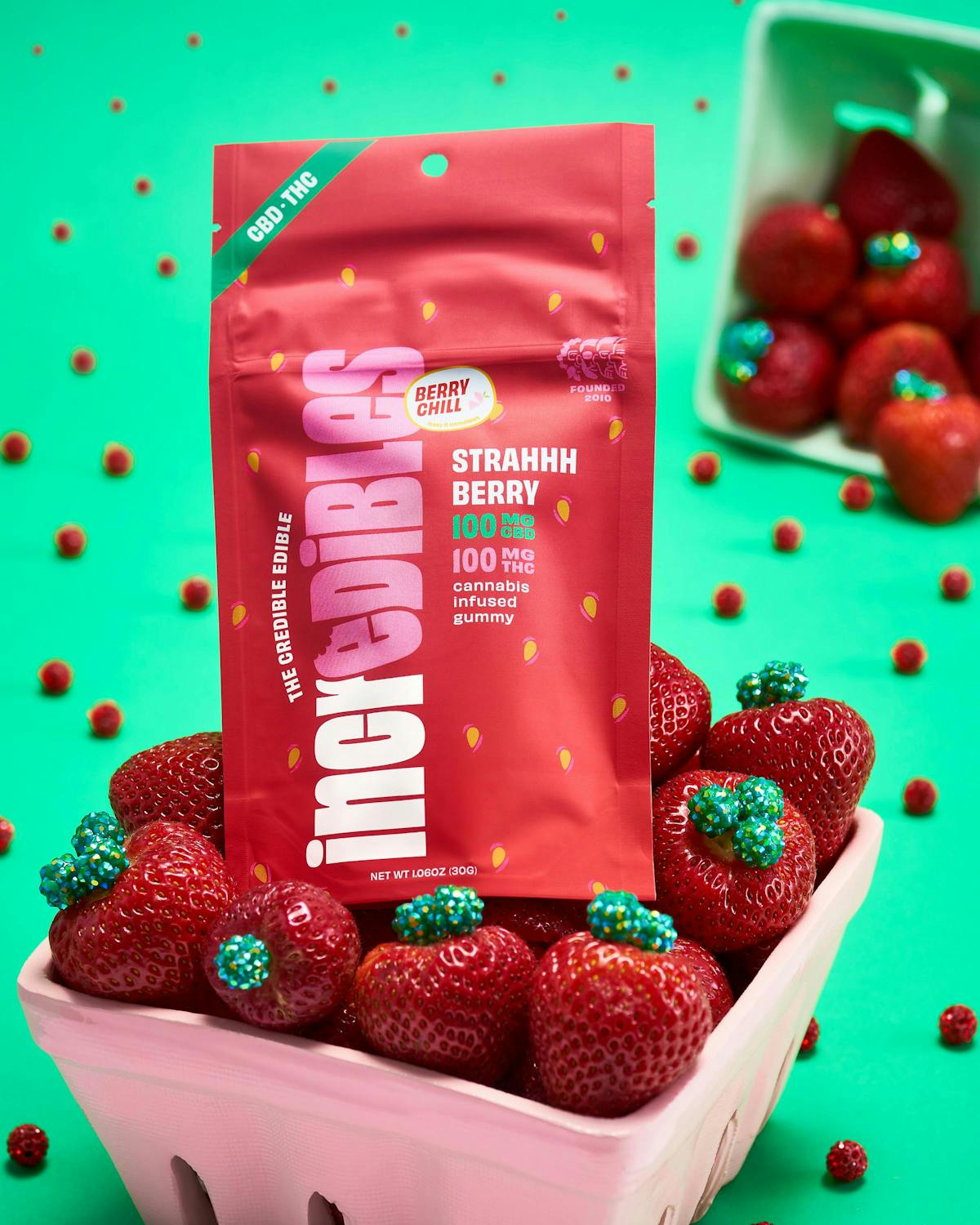 Photo of Incredibles 1:1 Strahhberry Gummies 100mg 20pk (THC:CBD)