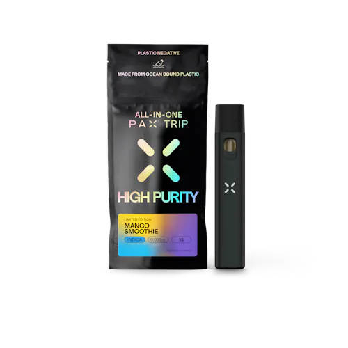 PAX Mango Smoothie All In One High Purity THC Disposable Vape Pen 1000mg-active