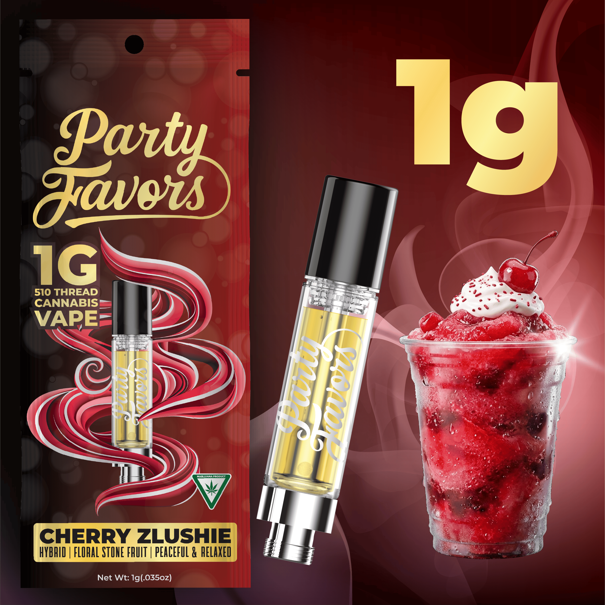 Party Favors - 1g Cart - Cherry Zlushie