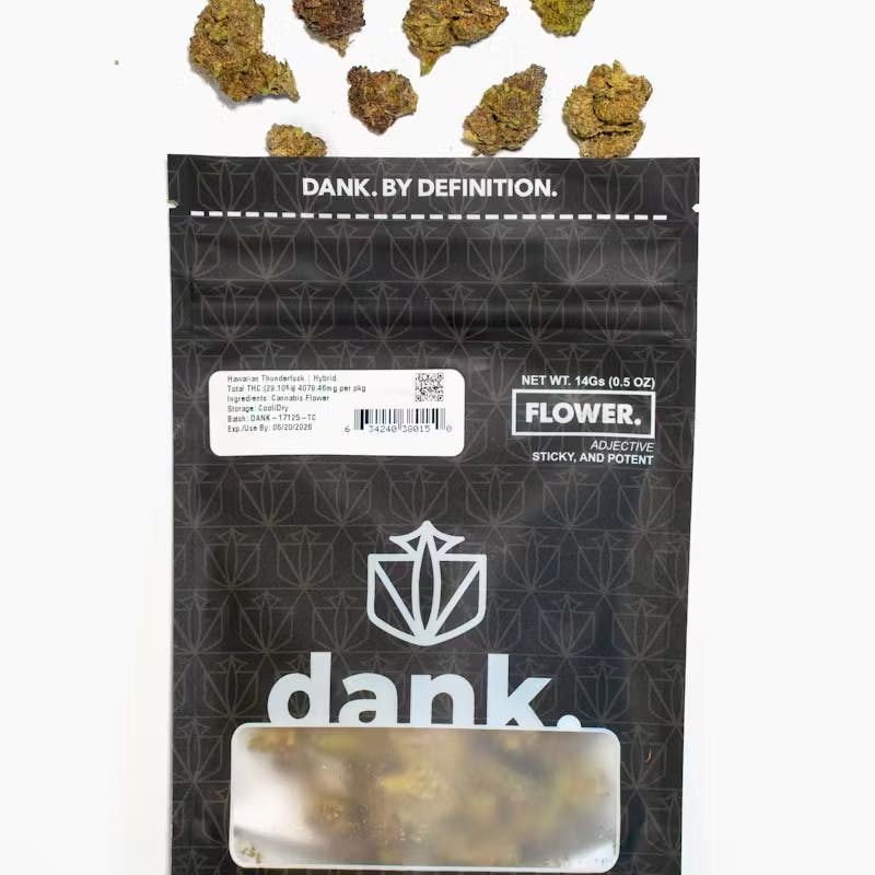 Flower | Dank | Hawaiian Thunderfuck | 14g (Sungrown)