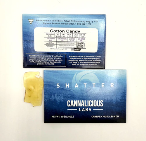 Cannalicious - 1g Shatter - Cotton Candy
