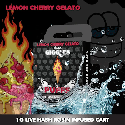 Giggles - 1g Live Rosin Cart - Lemon Cherry Gelato