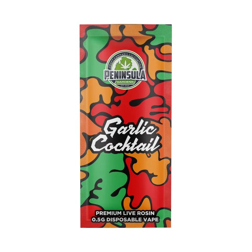 Peninsula - .5g Live Rosin Disposable - Garlic Cocktail