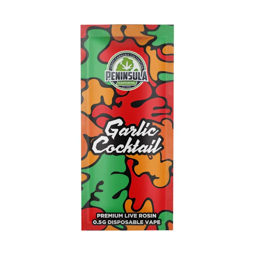 Peninsula - .5g Live Rosin Disposable - Garlic Cocktail