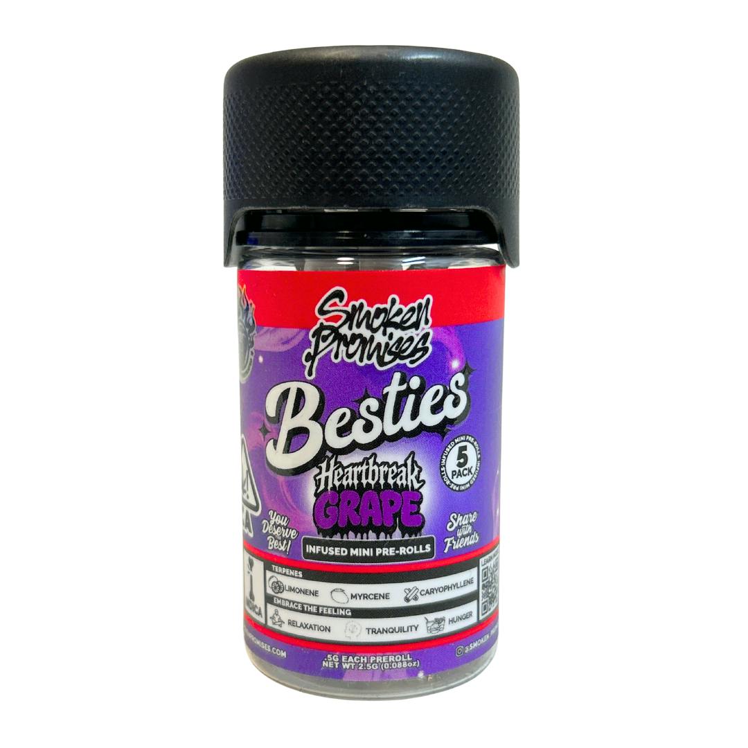 HEARTBREAK GRAPE 5PK INFUSED BESTIES PREROLLS-0