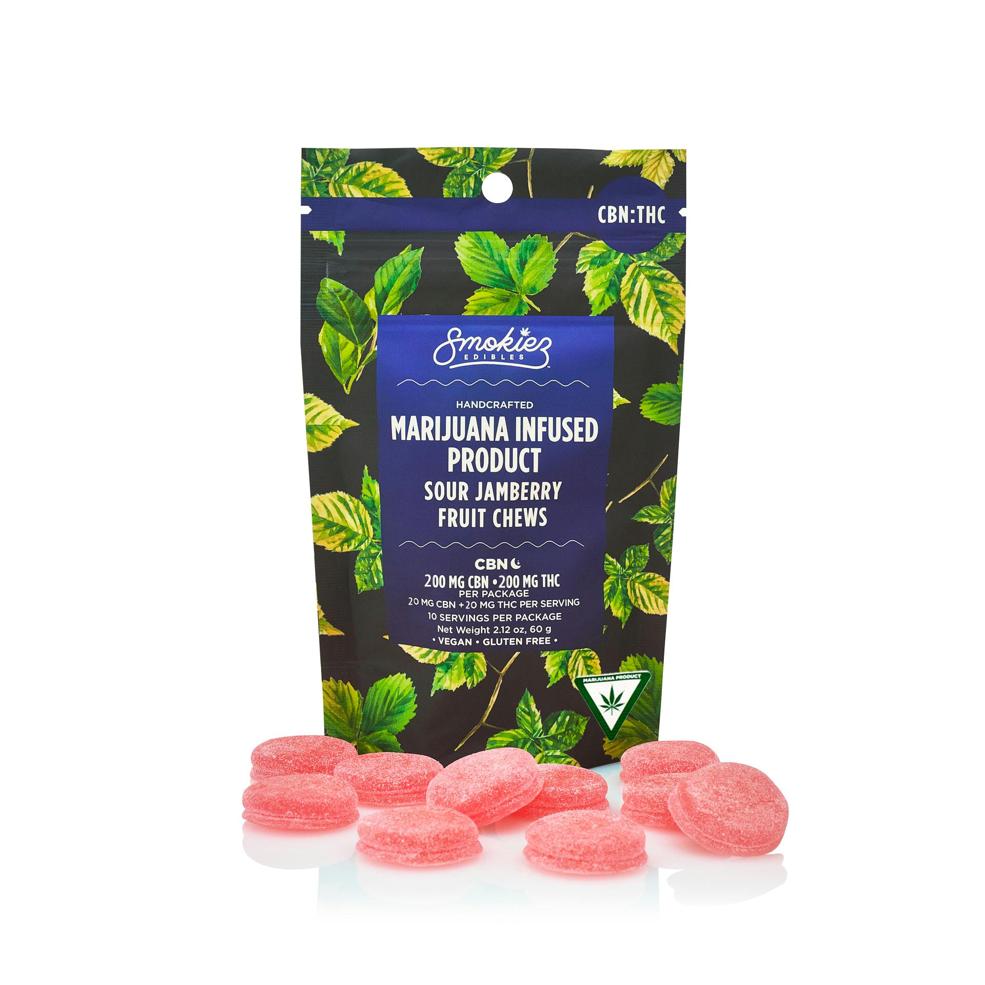 Smokiez - 200mg 1:1 THC:CBN Gummies - Sour Jamberry