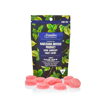 Smokiez - 200mg 1:1 THC:CBN Gummies - Sour Jamberry