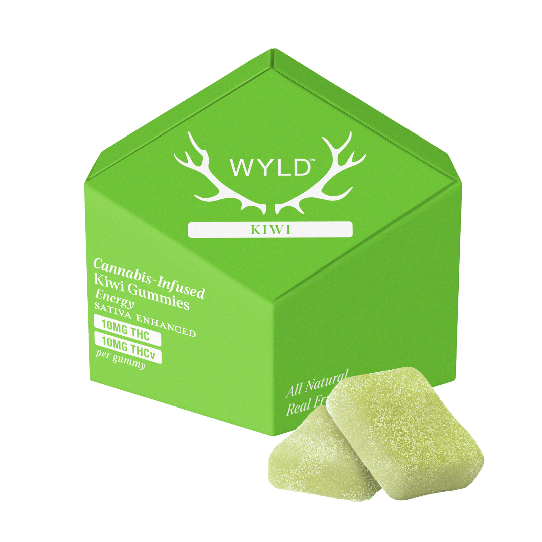 Wyld Kiwi 1:1 THCv + Sativa Enhanced Gummies Cannabis for Sale in NJ