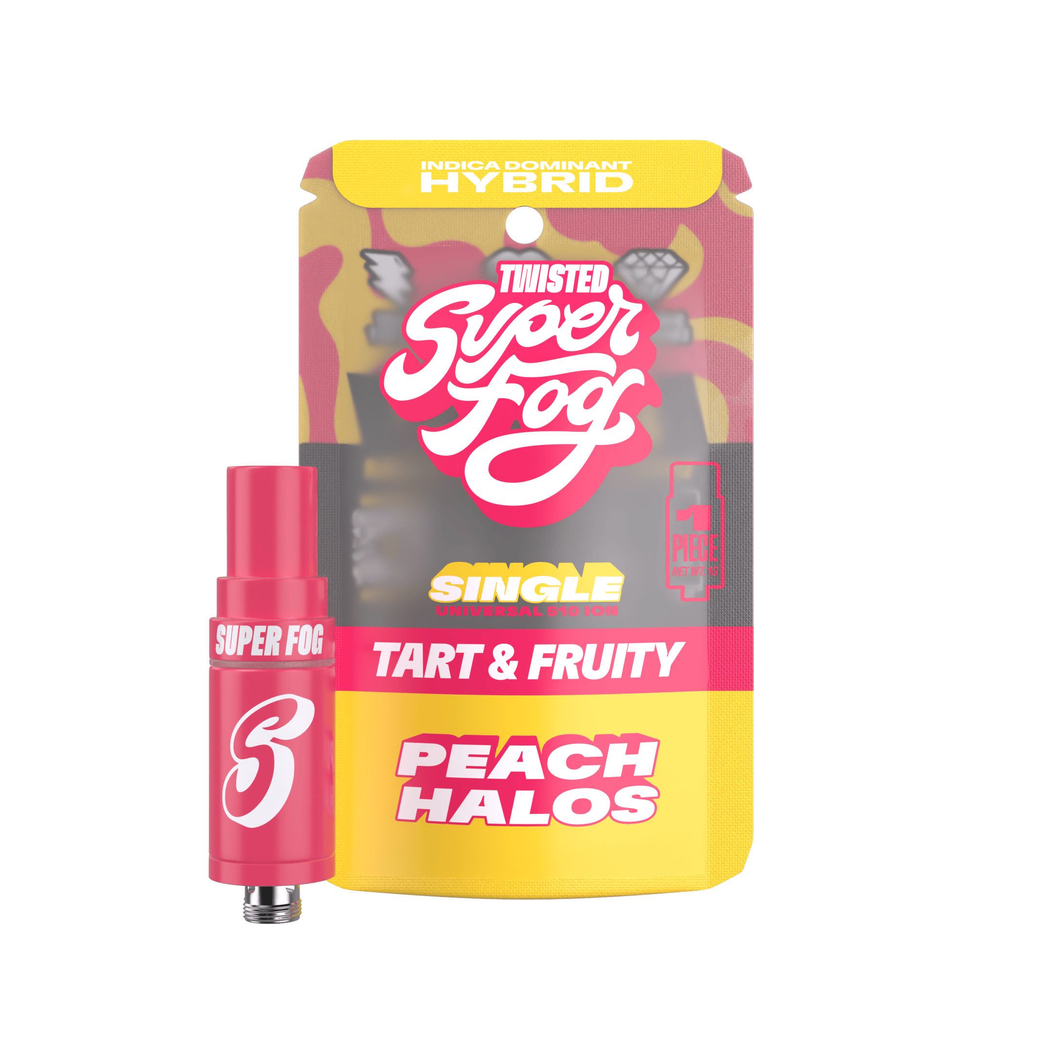 Mfused SuperFog Twisted 1g Cartridge - Peach Halos