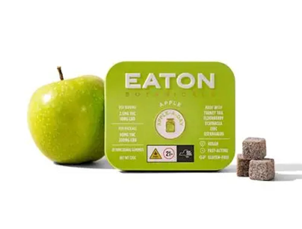 Product Eaton | Apple-A-Day | 1:4 CBD + Adaptogen Enhanced Gummies | 20ct | 50mg