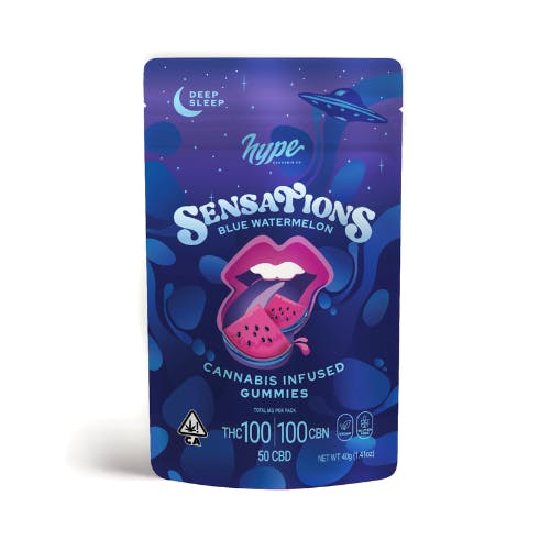 BLUE WATERMELON GUMMIES (10:10:5 THC/CBN/CBD) (DEEP SLEEP)-0