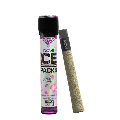 Grape Stomper OG – Infused Ice Pack Blunt (Rosin Hash and Diamonds) 2g-active