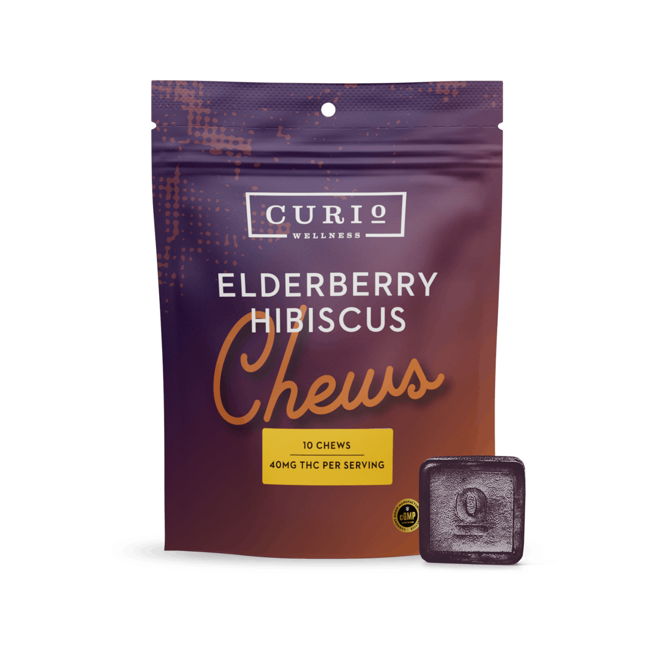 CURIO WELLNESS - ELDERBERRY HIBISCUS TERPENE CHEW 10PK 400MG