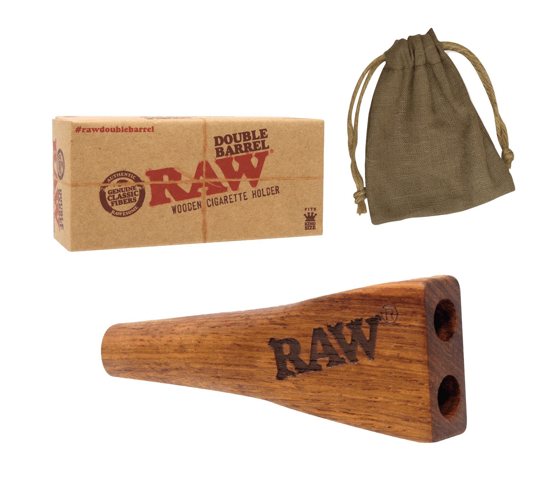 RAW | Double Barrel Wooden Joint Holder