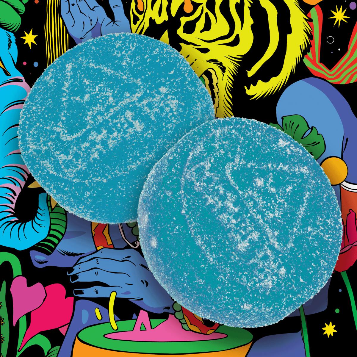 Blazing Blue Raspbnerry | Indica RSO Chews | 20 Pack
