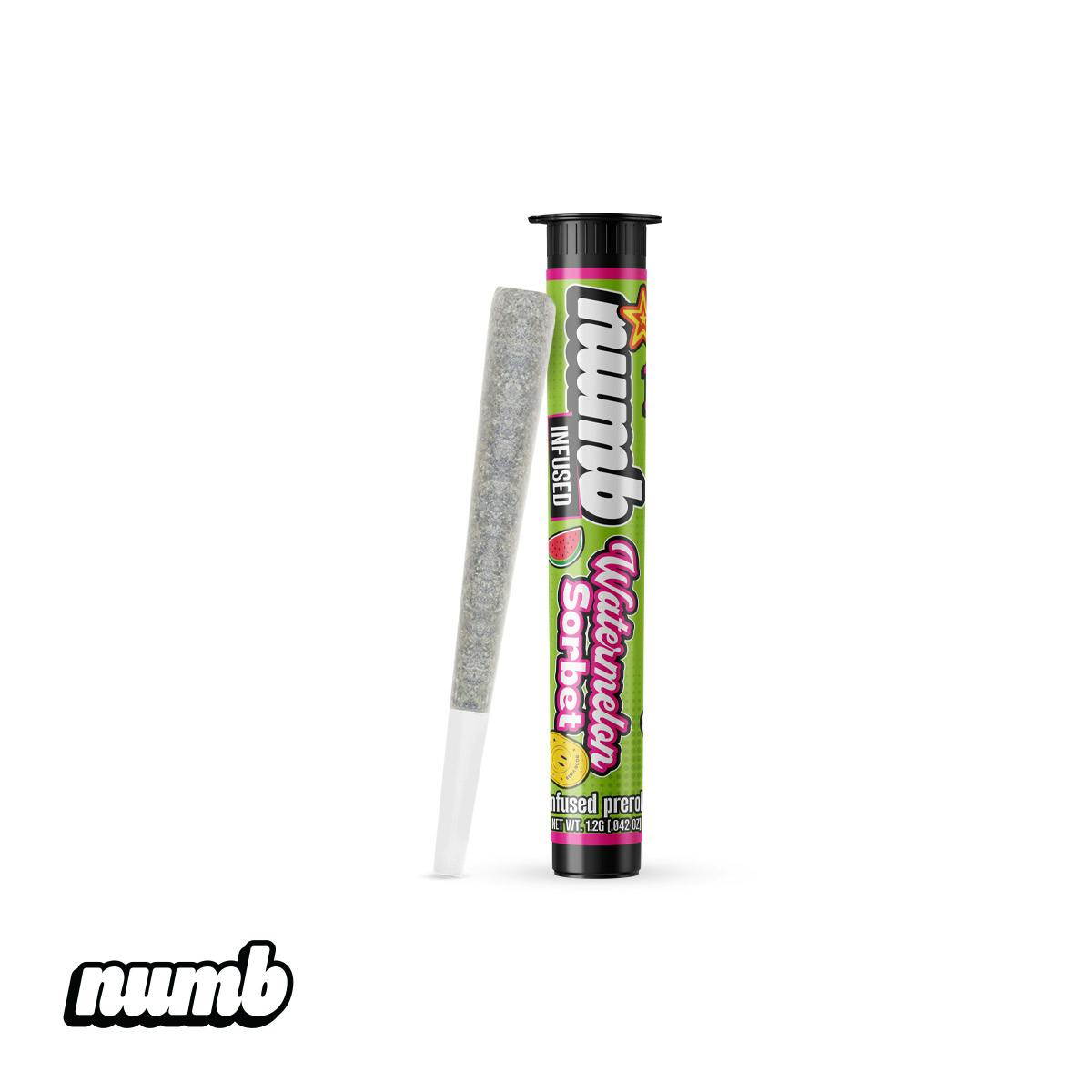 Product: NUMB | WATERMELON SORBET | INFUSED PRE-ROLL HYBRID