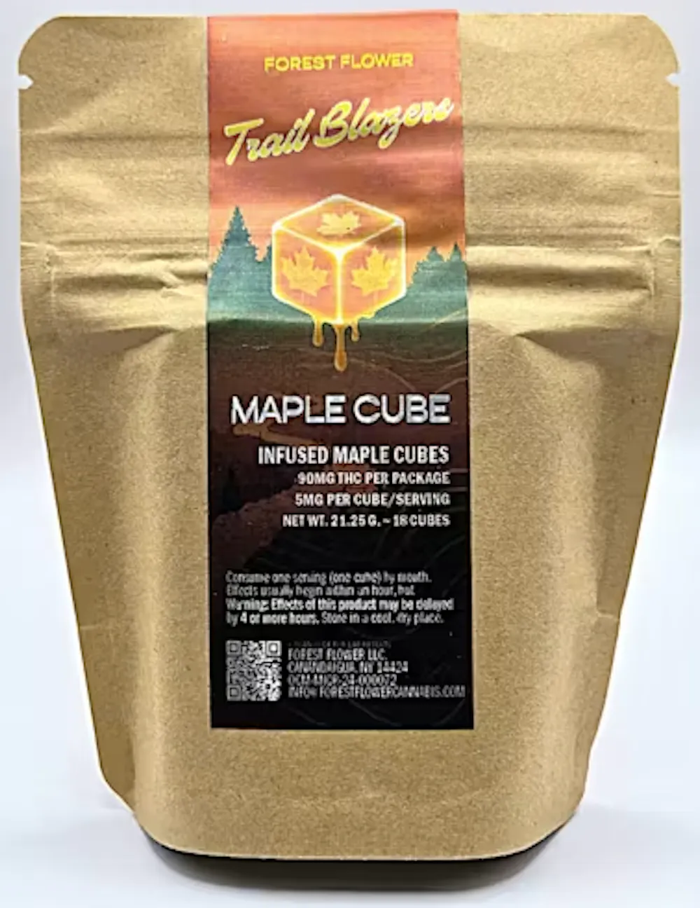 Product Trail Blazers - Maple Cube - 20pk - 90mg - Edible