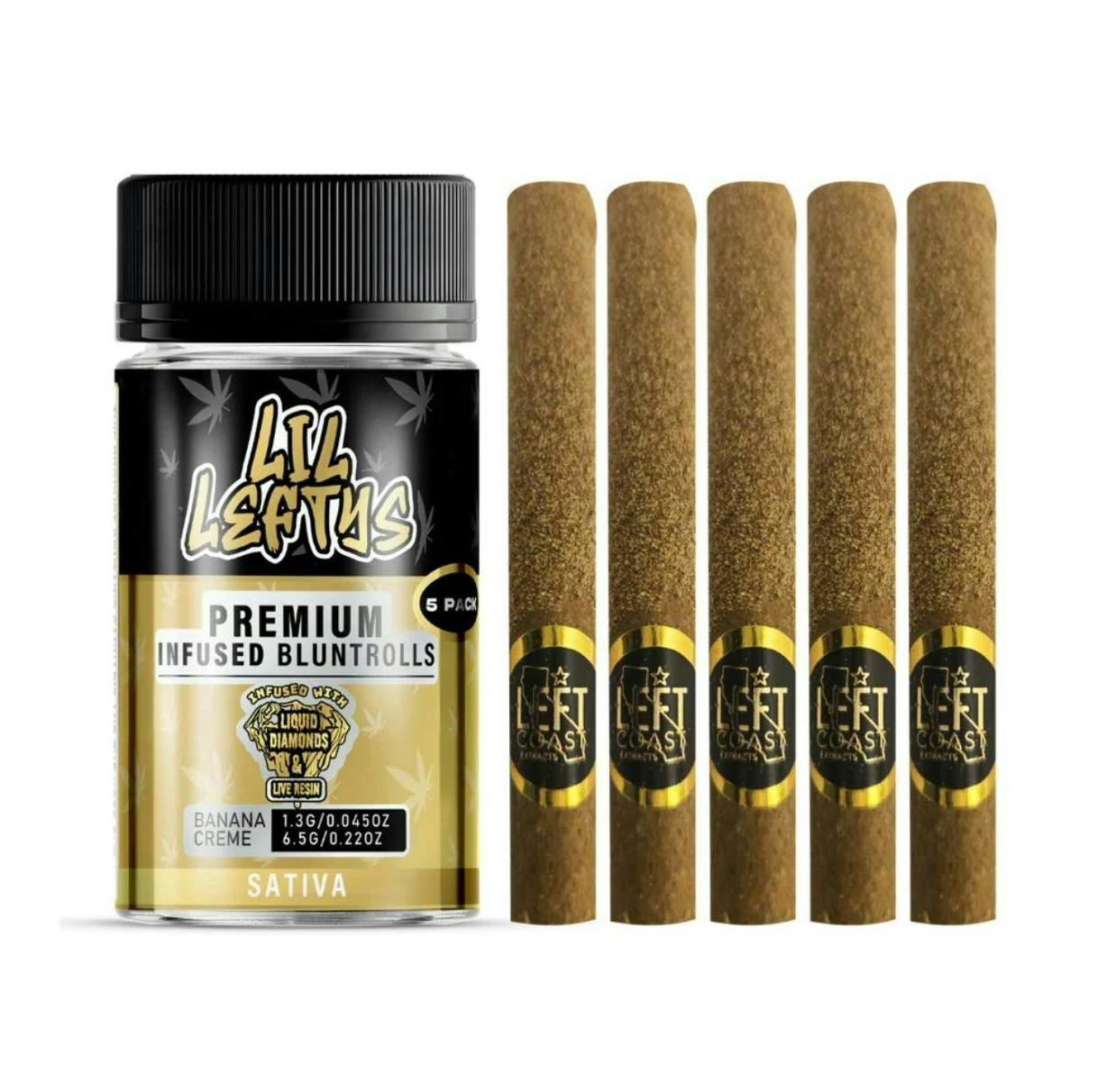 Left Coast Banana Creme 5pk 6.5g Infused Blunts