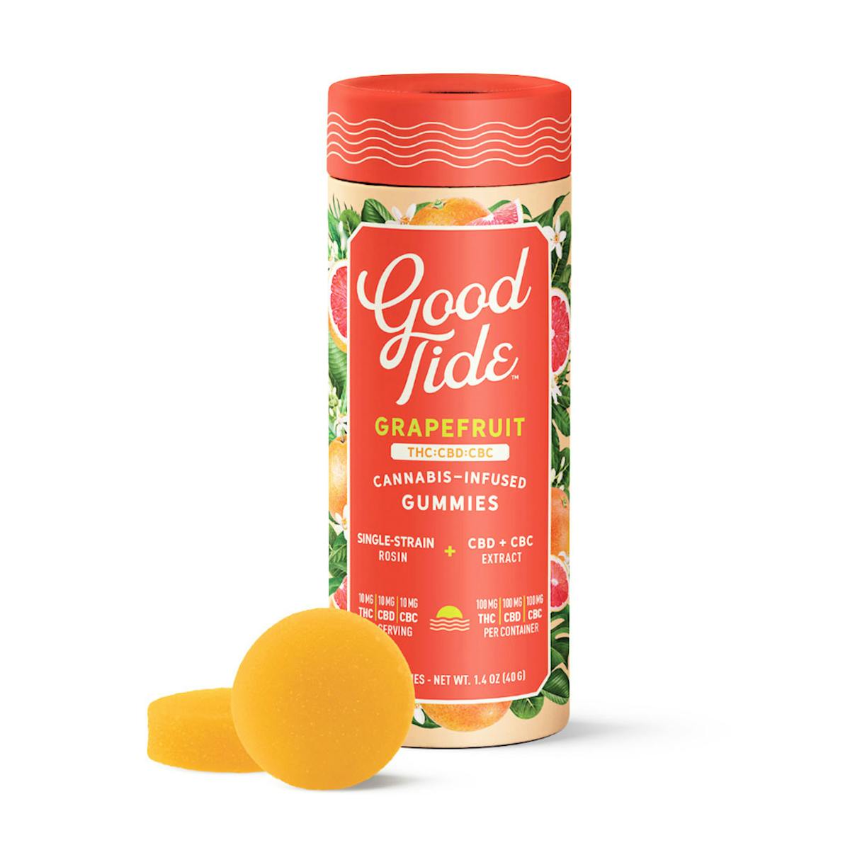 Photo of Good Tide | Rosin Gummies | Grapefruit 1:1:1 (THC:CBD:CBC)