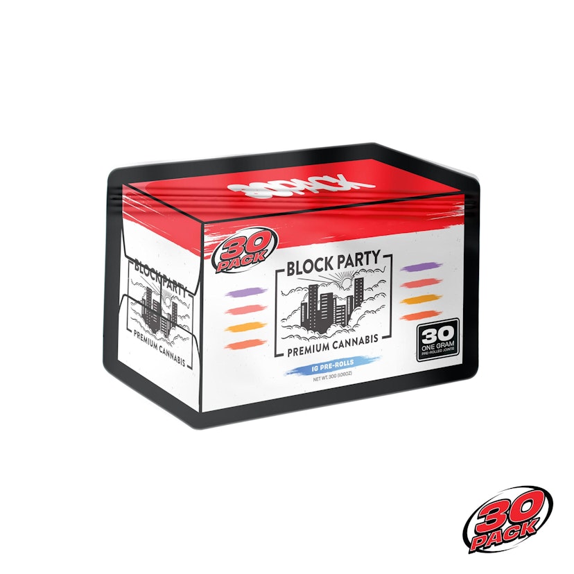 30 Pack - 30x1g Pre-roll - Block Party
