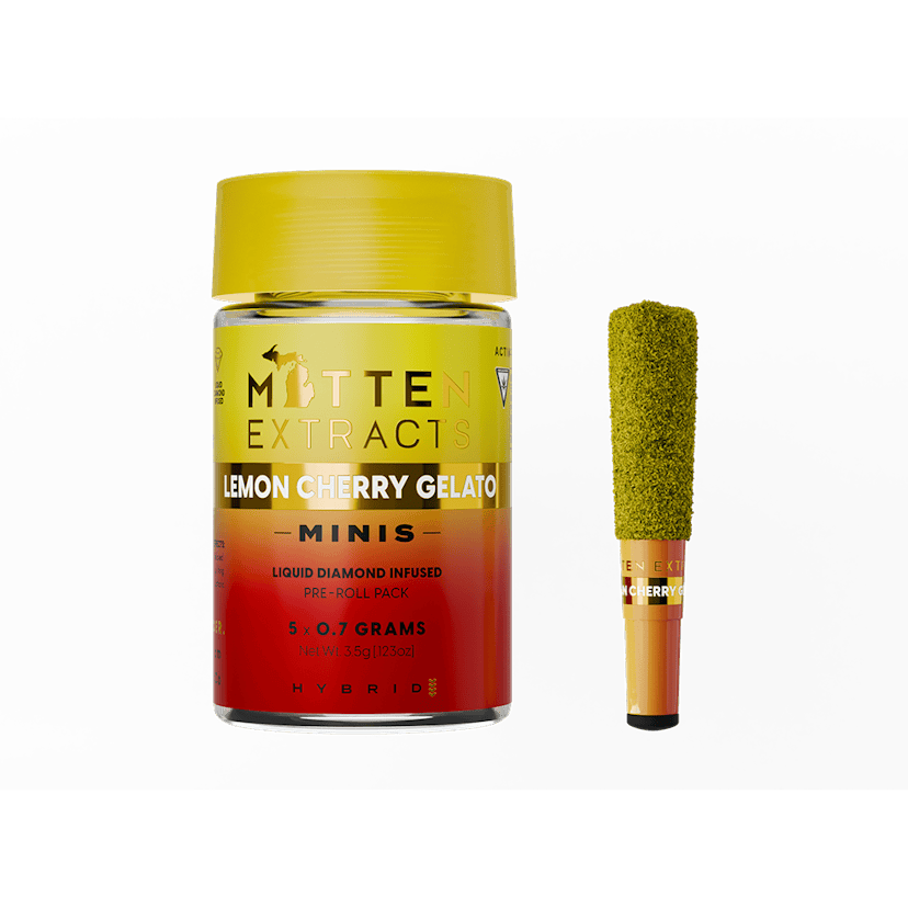 Mitten Extracts 5 x .7g Infused Prerolls Lemon Cherry Gelato