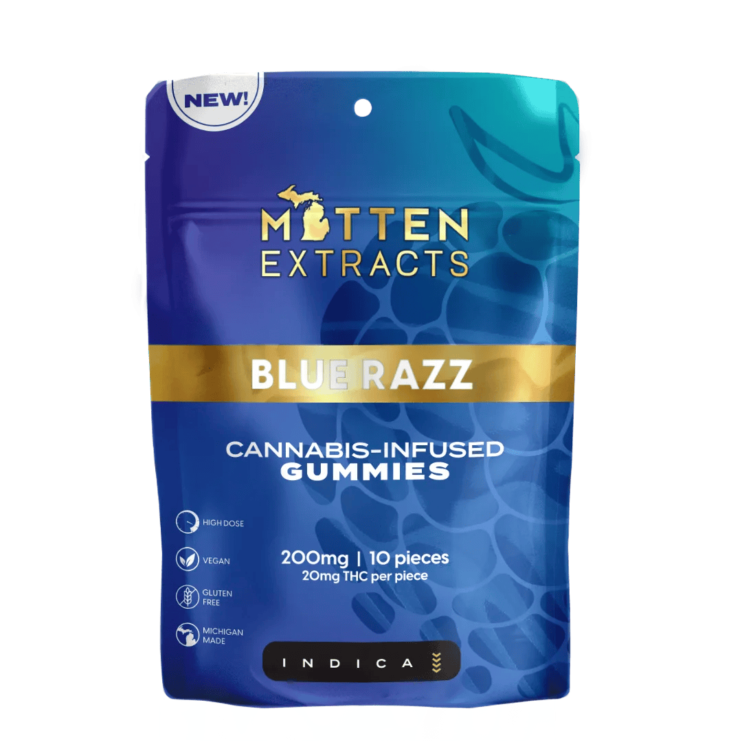 Product: Mitten Extracts | Gummies - 200mg - Blue Razz (Indica)