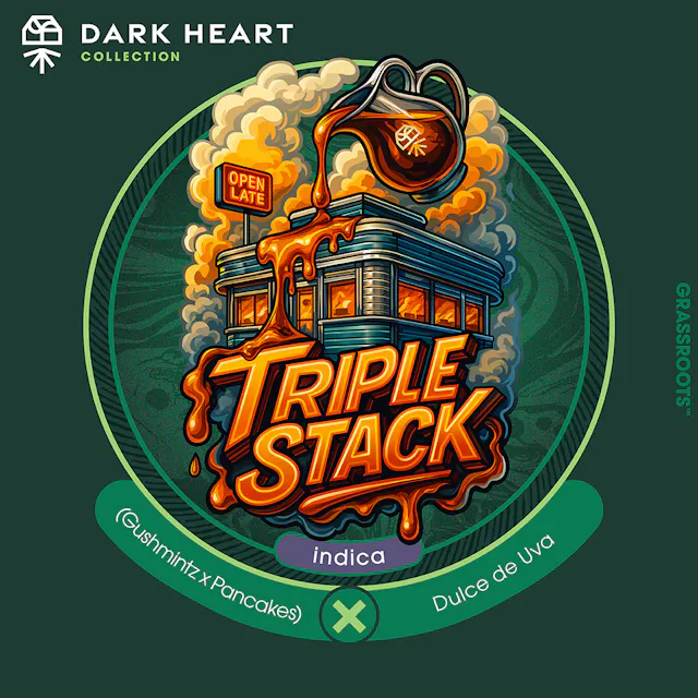 Grassroots Pre-Roll Pack Dark Heart TAKE5 Triple Stack 5pk/2g (indica, packs)