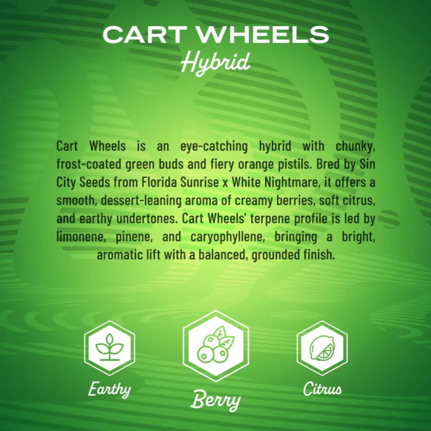 Flower | Mission | Cart Wheels | 14g at Mission Worcester (Adult Use)