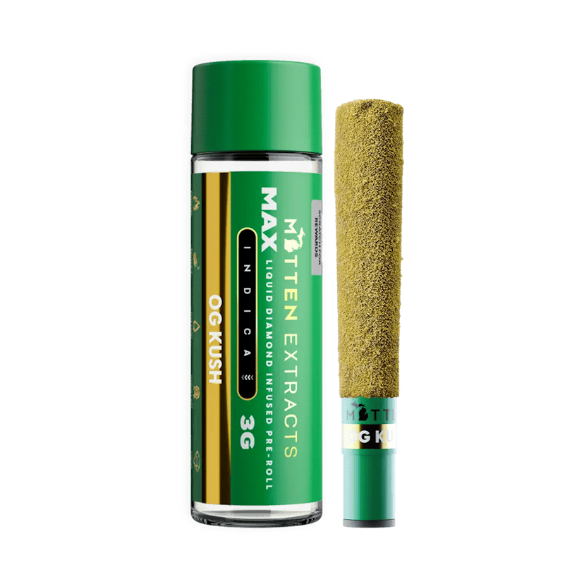 Mitten Extracts | 3G Diamond Infused MAX Preroll | OG Kush