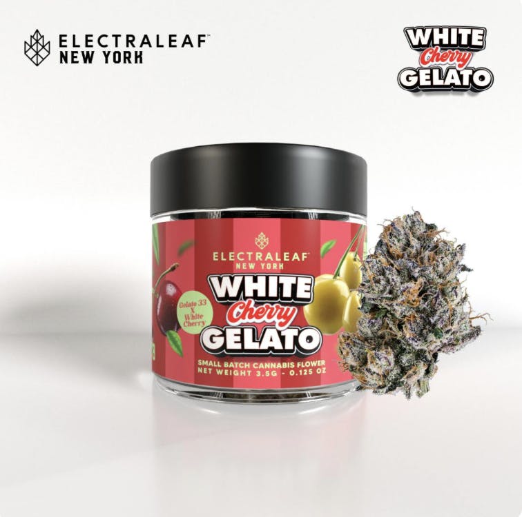 ElectraLeaf | White Cherry Gelato Flower | 3.5g Jar