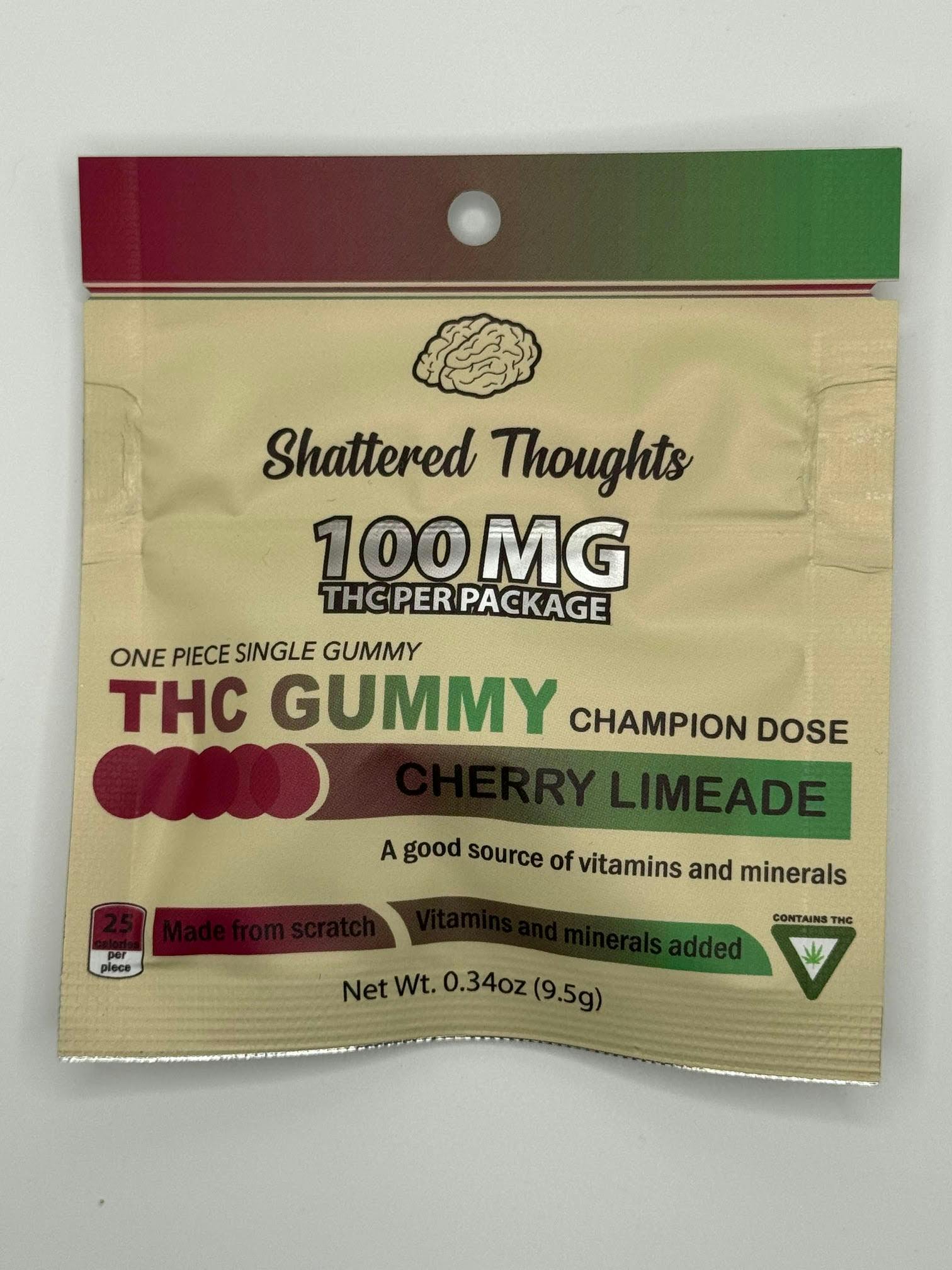 Shattered Thoughts | Single Gummy - 100mg - Cherry Limeade