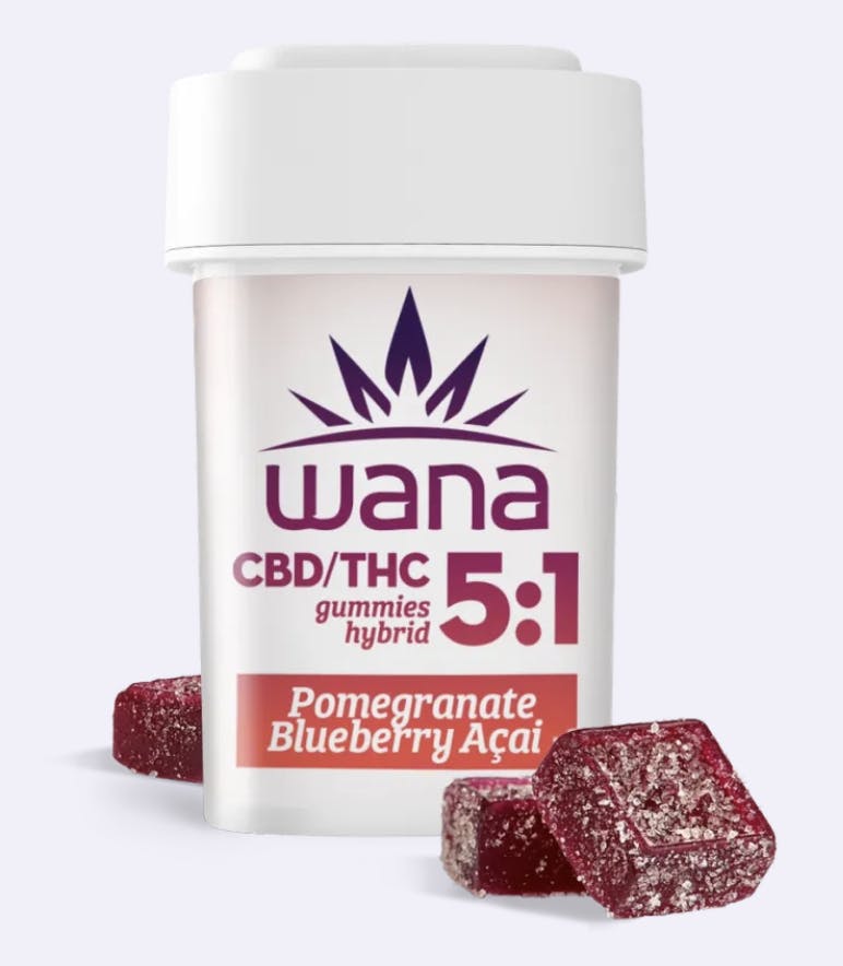Product: 5:1 | Pomegranate Blueberry Acai | 50mg x 10mg | 10pk | CBD x THC | | Wana